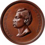 1864 George McClellan Campaign Medal. DeWitt-GMcC 1864-2. Bronzed Copper. Choice Mint State.