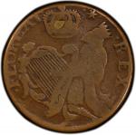 Undated (ca. 1652-1674) St. Patrick Halfpenny. Martin 1-A, W-11540. Rarity-5. Large Letters. Fine-12
