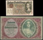 Austrian National Bank, 10 schilling, 1946, serial number 1240 28274, brown and multicolour, woman a