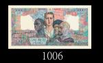 1947年法国银行5000法郎。票左二小锈孔，无折未使用1947 Banque de France 5000 Francs, s/n N.3349 607. UNC w/o fold, 2 small
