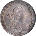 1806/5 Draped Bust Half Dollar. O-103, T-8. Rarity-2. EF-45 (NGC).