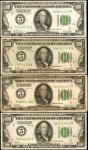 Lot of (7) Fr. 2150-E. 1928 $100 Federal Reserve Note. Richmond. Very Fine.