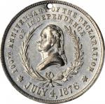1876 Lovetts Battle Series / Children of America Medal. Second Obverse. White Metal. 34 mm. Musante 