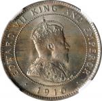 JAMAICA. Penny, 1910. London Mint. Edward VII. NGC MS-66.