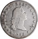 1795 Flowing Hair Silver Dollar. BB-21, B-1. Rarity-2. Two Leaves. Fine Details--Cleaning (PCGS).