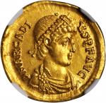 阿卡狄奥斯，公元383-408年金币。君士坦丁堡造币厂。