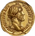 ANTONINUS PIUS, A.D. 138-161. AV Aureus (7.24 gms), Rome Mint, A.D. 153-154. NGC AU, Strike: 5/5 Sur