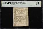CT-205. Connecticut. June 19, 1776. 6 Pence. PMG Choice Uncirculated 63.
