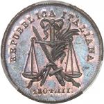ITALIE - ITALYLombardie, République italienne (1802-1805). Essai de 1/2 soldo (5 deniers), Frappe sp