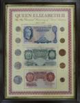 Great Britain; 1953-1971, lot of banknote and coin total 13 pcs.. 1957-1961, banknote 10 Pounds, P.#