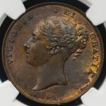 GREAT BRITAIN Victoria ヴィクトリア(1837~1901) Penny 1854 NGC-MS63BN UNC