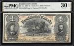 CANADA. Dominion of Canada. 1 Dollar, 1891. P-DC-13c. PMG Very Fine 30 EPQ.