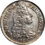 FRANCE. Ecu, 1690-9. Rennes Mint. Louis XIV (1643-1715). NGC MS-63.