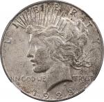 1928-S Peace Silver Dollar. AU-55 (NGC).