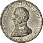 1840 William Henry Harrison. DeWitt-WHH 1840-18. White metal. 37.2 mm. Extremely Fine, pierced.