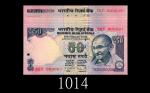 2005-2011年印度储备银行50卢比，连号000001 - 10一组10枚。均全新2005-2011 Reserve Bank of India 50 Rupees, ND, s/ns 5ET 0