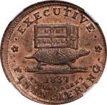 1837 Illustrious Predecessor. HT-34, Low-20, DeWitt-CE 1838-4, W-11-540a. Rarity-1. Copper. Plain Ed