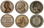 Napoleonic bronze medals (3), Birth of the King of Rome 1811, by Schmidt, head left, rev. infant her
