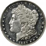 1884-S Morgan Silver Dollar. MS-60 DPL (NGC).