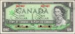 CANADA. Bank of Canada. 1 Dollar, 1967. BC-45s. Specimen. Uncirculated.