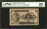 COLOMBIA. Banco López - Overprinted on Banco del Sur. 1 Peso. 1919. P-S577. PMG Very Fine 20.
