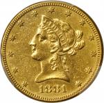 美国1881年10美元金币。