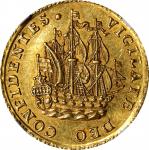 NETHERLANDS. Holland. Gold 6 Stuivers, 1752. NGC MS-62.