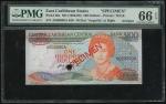 1987-88年东加勒比中央银行1000元样票，安地卡地名，PMG 66EPQ