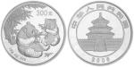 2006年1公斤精制熊猫银币，带盒、附证书NO.1391，NGC PF69 UC。面值300元，直径100mm，成色99.9%，发行量4000枚。