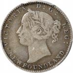 CANADA. Newfoundland. 10 Cents, 1885. London Mint. Victoria. PCGS VF-25.