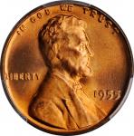 1955 Lincoln Cent. MS-67+ RD (PCGS). CAC.