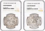 MEXICO. Duo of 8 Reales (2 Pieces), 1791 & 1793. Mexico City Mint. Charles IV. Both NGC Chopmarked.