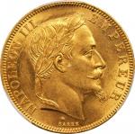 FRANCE. 50 Franc, 1866-A. Paris Mint. PCGS MS-63+ Gold Shield.