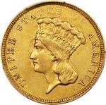 1854-O Three-Dollar Gold Piece. Winter-2. EF-45 (PCGS). CAC.