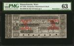 Ware, Massachusetts. Hampshire Manufacturers Bank. 1850s. $10. PMG Choice Uncirculated 63. Remainder
