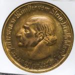 GERMANY Westphalia ヴェストファーレン 10000Mark in Gilt Bronze 1923  NGC-MS63 UNC