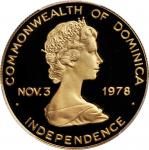 DOMINICA. 300 Dollars, 1978-RCM. Ottawa Mint. PCGS PROOF-69 Deep Cameo Gold Shield.