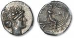 公元前3世纪-2世纪古希腊希斯提奥提斯奥波尔银币一枚，人像立体生动，工艺精美，NGC AU（4976686-016）