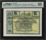 SCOTLAND. North of Scotland & Town & County Bank. 1 Pound, 1918. P-S629. PMG Choice Very Fine 35.