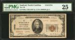 Sanford, North Carolina. $20 1929 Ty. 2. Fr. 1802-2. The NB. Charter #13791. PMG Very Fine 25.