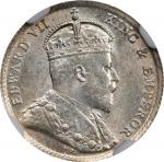 CEYLON. 10 Cents, 1908. London Mint. Edward VII. NGC MS-66.