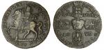 Ireland, James II, Dublin, Gunmoney (1688-91), Crown, 1690, overstruck on large size Gunmoney Halfcr
