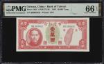 民国三十八年台湾银行壹万圆。(t) CHINA--TAIWAN. Bank of Taiwan. 10,000 Yuan, 1949. P-1945. S/M#T72-30. PMG Gem Unci