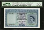 1953年马来亚及英属婆罗洲货币发行局伍拾圆。 MALAYA AND BRITISH BORNEO. Board of Commissioners of Currency. 50 Dollars, 1