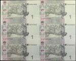 UKRAINE. Lot of (3) Uncut Sheets. Natsionalniy Bank Ukraini. 1 & 2 Hrivni, 2004-18. P-116, 116A & 11