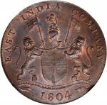1804年苏门答腊东印度公司4柯坪。 MALAYA. British United East India Company. Sumatra. 4 Kepings, AH 1219 (1804). NG