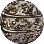 1708年印度莫卧儿帝国1卢比。INDIA. Mughal Empire. Rupee, AH 1120 Year 2 (1708). Hyderabad Mint. Kam Bakhsh. NGC 