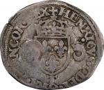 Edict of 1640 Counterstamped Douzain. Host Coin: France, Henri II, 1551-T Douzain aux croissants. Na