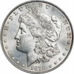 1878 Morgan Silver Dollar. 8 Tailfeathers. Unc Details--Cleaned (PCGS).