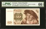 GERMANY, FEDERAL REPUBLIC. Deutsche Bundesbank. 50 Deutsche Mark, 1980. P-21a & 33a. PMG Gem Uncircu